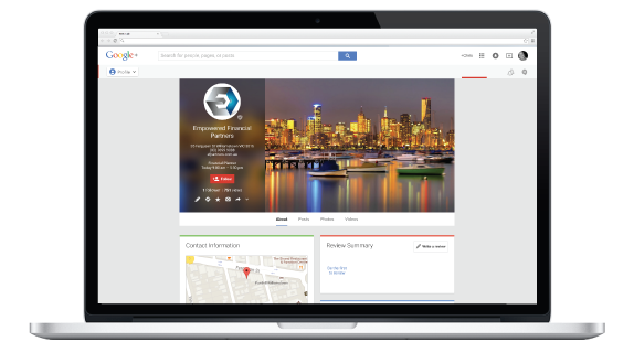 Google Plus Empowered Financial Partners